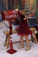 Claret Red Velvet Dress - Görsel 2