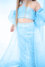 Elsa Blue Set - Long Skirt Crop Cloak
