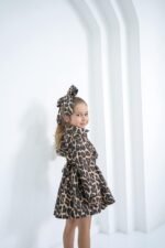 Leopar tokalı elbise - Görsel 3