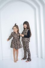 Leopar tokalı elbise